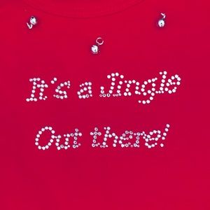 “It’s a Jingle out there!” Cotton Tees Holiday Festive Christmas Embellish Bling